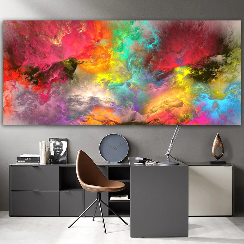 modern colorful abstract wall print 