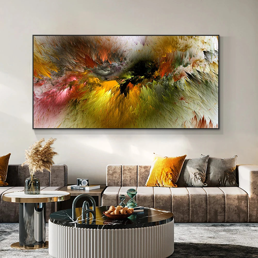 modern colorful abstract wall print 