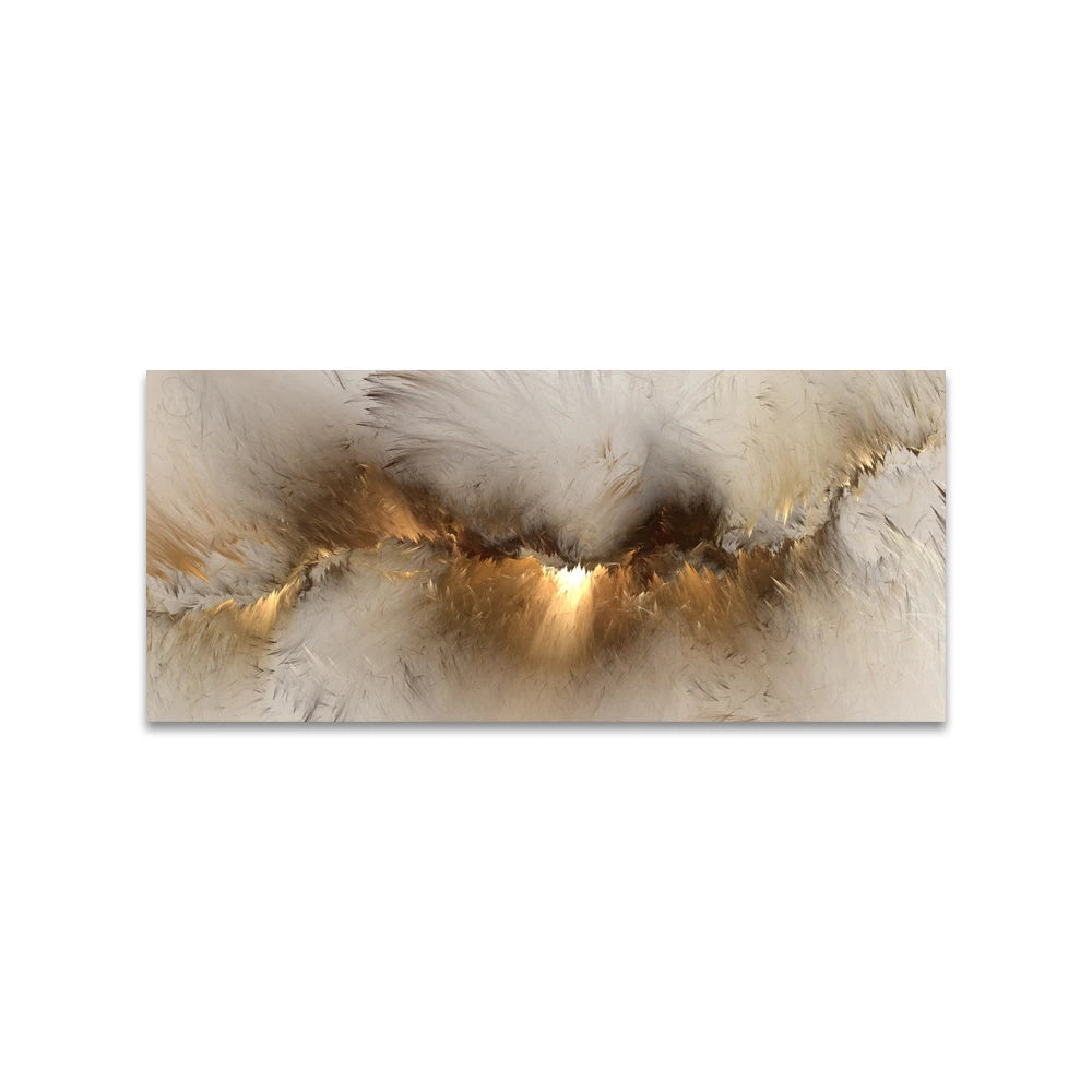 modern colorful abstract wall print gold white