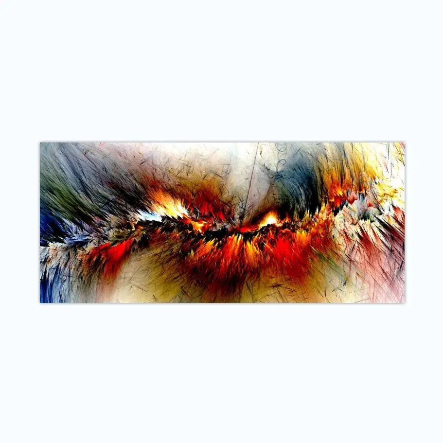 modern colorful abstract wall print, red shades
